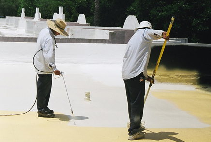 silicone 
elastomeric roof coating